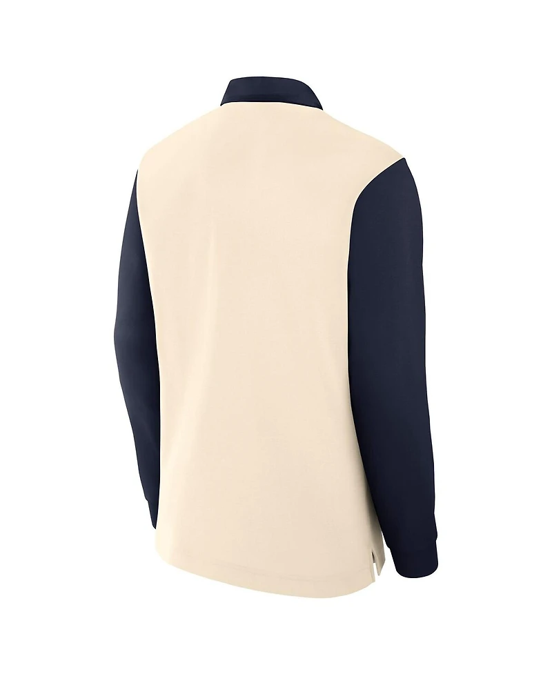 Nike Men's Tan/Navy Auburn Tigers Rugby Long Sleeve Shirt