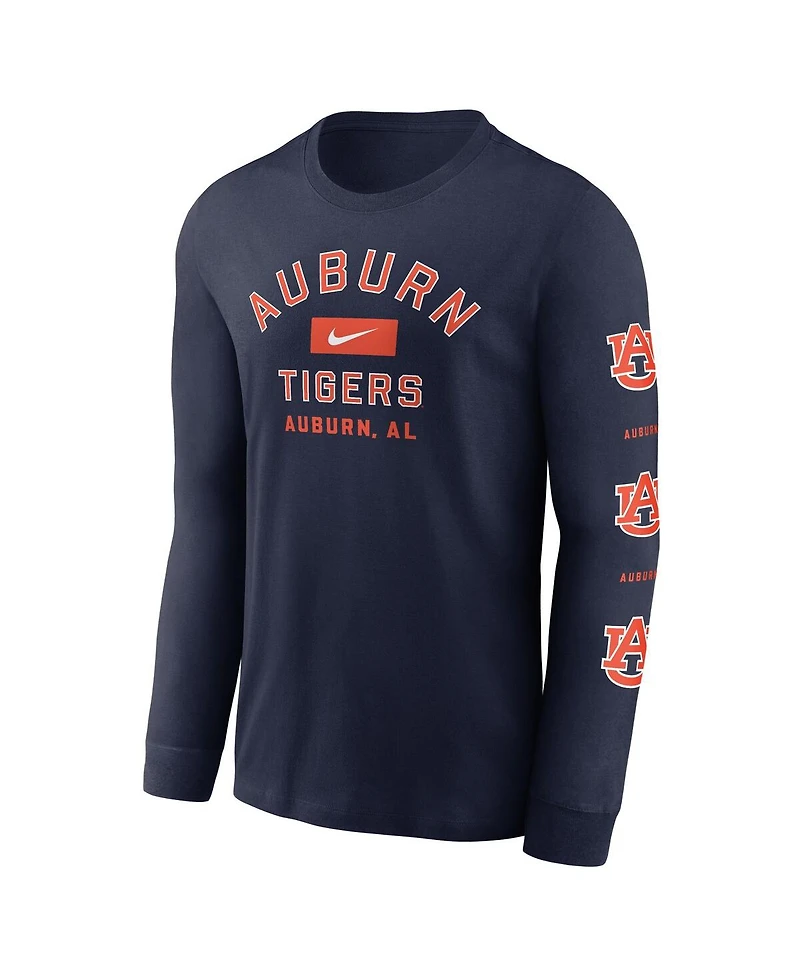 Nike Men's Navy Auburn Tigers Classic Location Long Sleeve T-Shirt