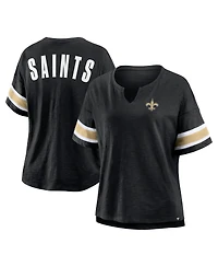 Fanatics Women's Black New Orleans Saints Redzone Curl Route T-Shirt