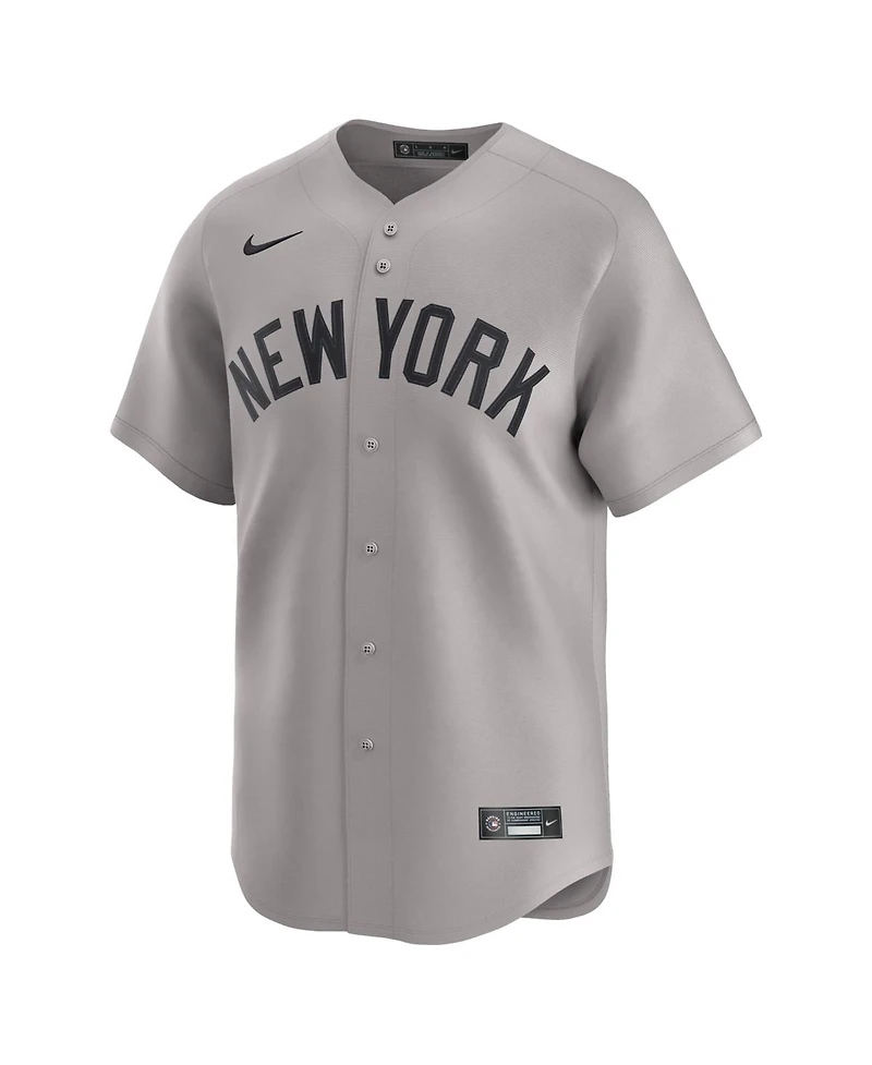 Nike Men's Gerrit Cole Gray New York Yankees Road Limited Player Jersey