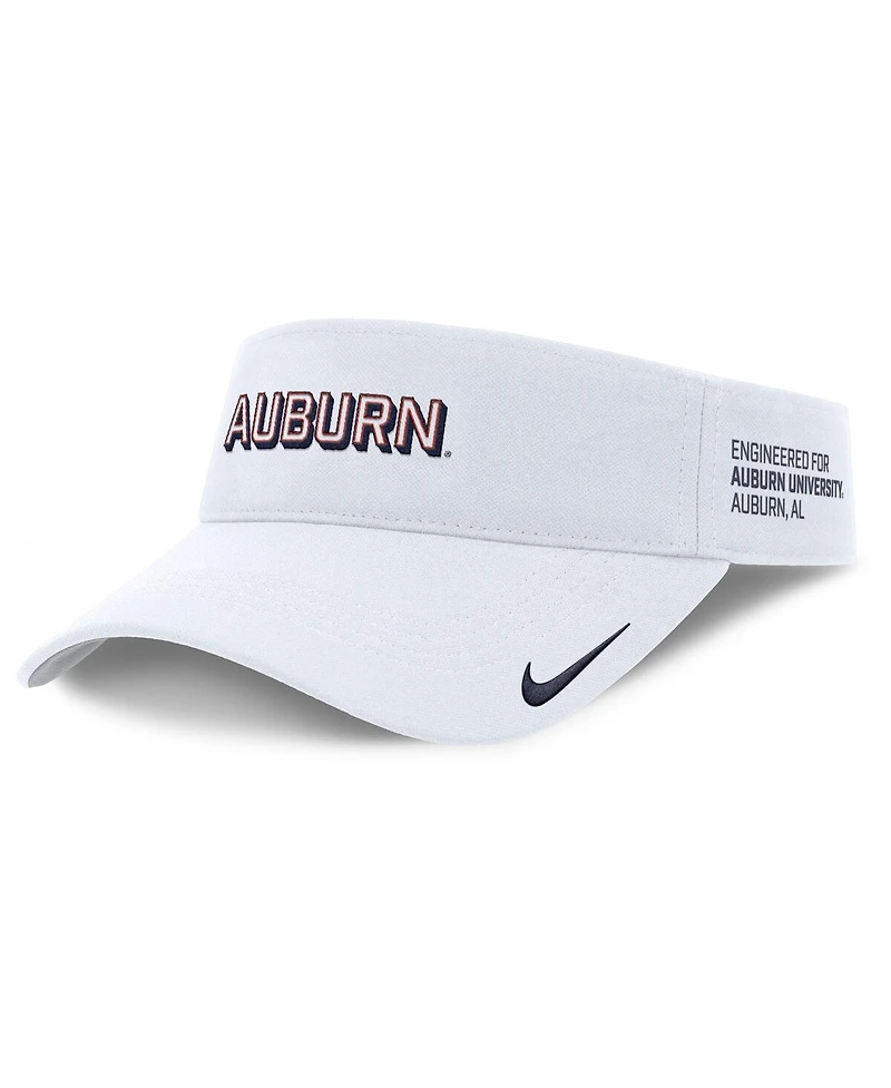 Nike Men's White Auburn Tigers 2025 On-Field Gameday Dri-fit Ace Adjustable Visor Hat