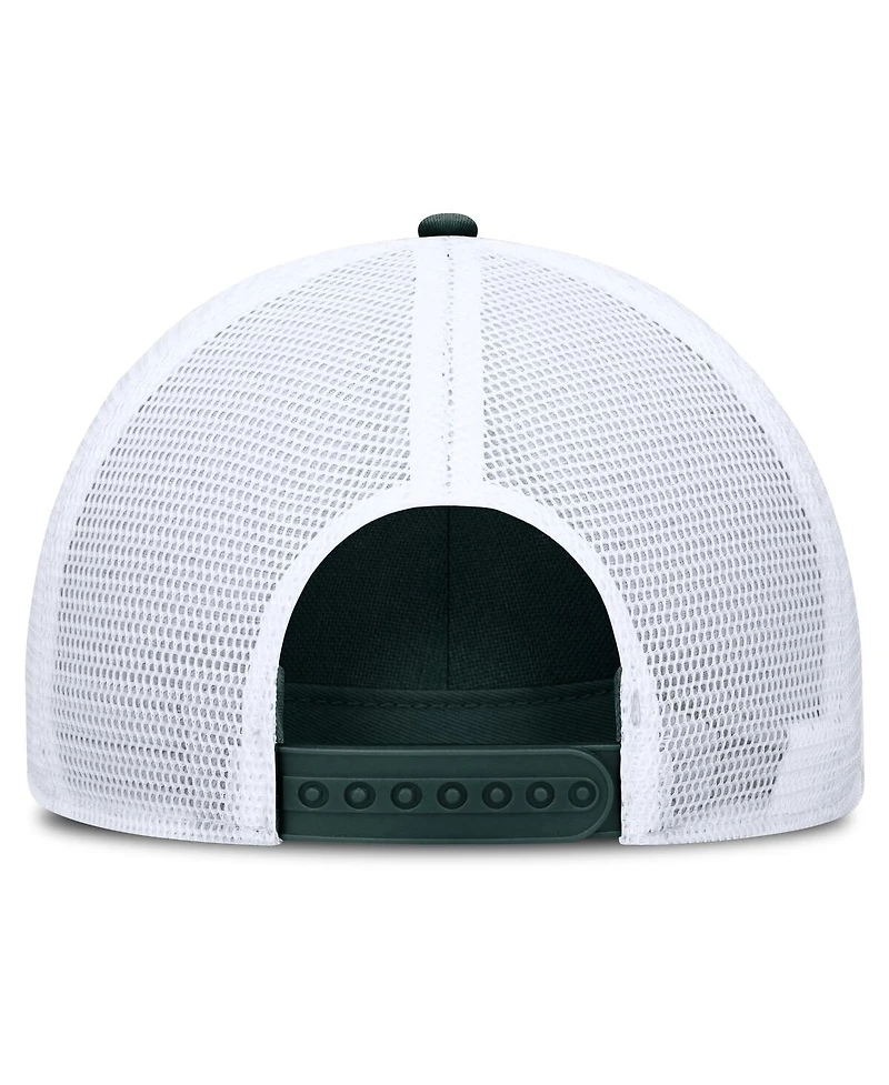 Nike Men's Forest Green/White Michigan State Spartans 2025 On-Field Rise Engineered Trucker Adjustable Hat