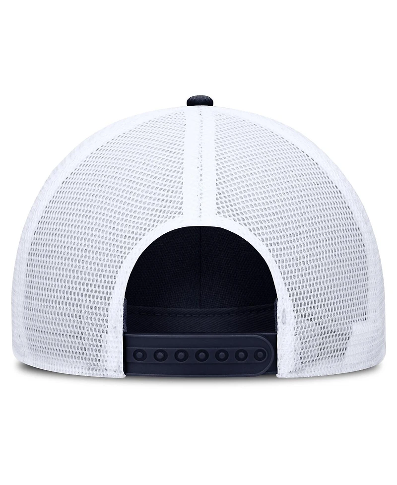 Nike Men's Navy/White West Virginia Mountaineers 2025 On-Field Rise Engineered Trucker Adjustable Hat