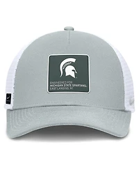 Nike Men's Silver/White Michigan State Spartans 2025 On-Field Rise Engineered Trucker Adjustable Hat