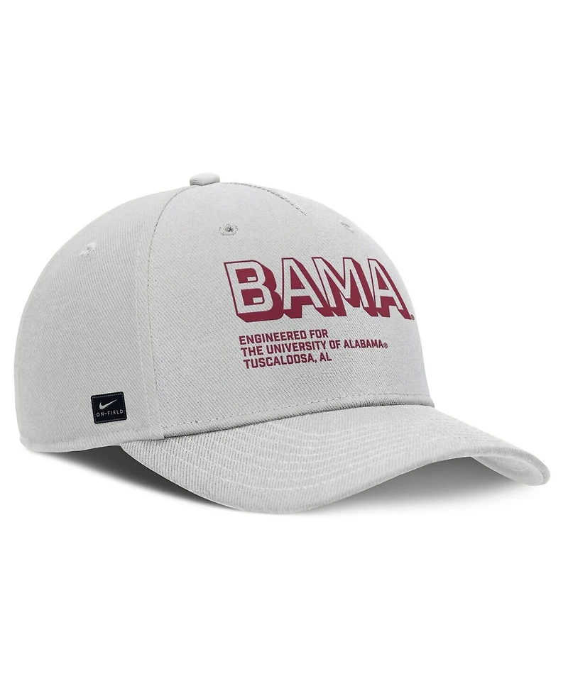 Nike Men's Gray Alabama Crimson Tide 2025 Sideline Dust Pinched Rise Adjustable Hat