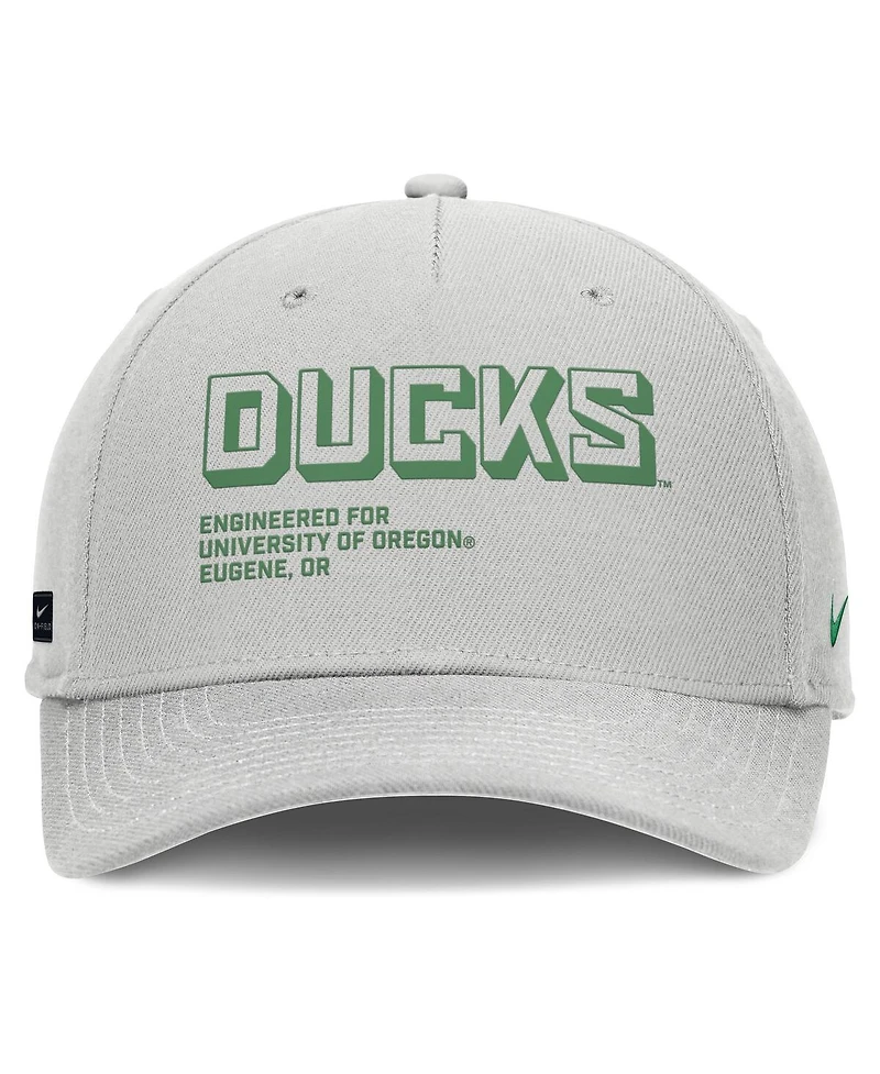 Nike Men's Gray Oregon Ducks 2025 Sideline Dust Pinched Rise Adjustable Hat