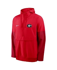 Nike Men's Red Georgia Bulldogs Anorak Half-Zip Hoodie Jacket