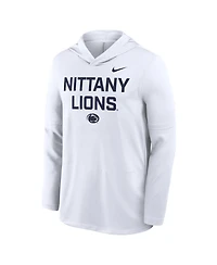 Nike Men's White Penn State Nittany Lions 2025 Sideline Performance Long Sleeve Hoodie T-Shirt