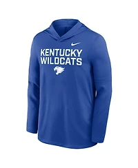 Nike Men's Royal Kentucky Wildcats 2025 Sideline Performance Long Sleeve Hoodie T-Shirt
