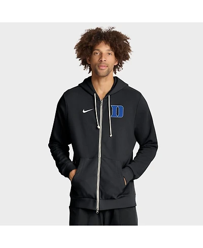 Nike Men's Black Duke Blue Devils 2025 Sideline Standard Issue Dri-fit Full-Zip Hoodie