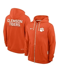 Nike Men's Orange Clemson Tigers 2025 Sideline Standard Issue Dri-fit Full-Zip Hoodie