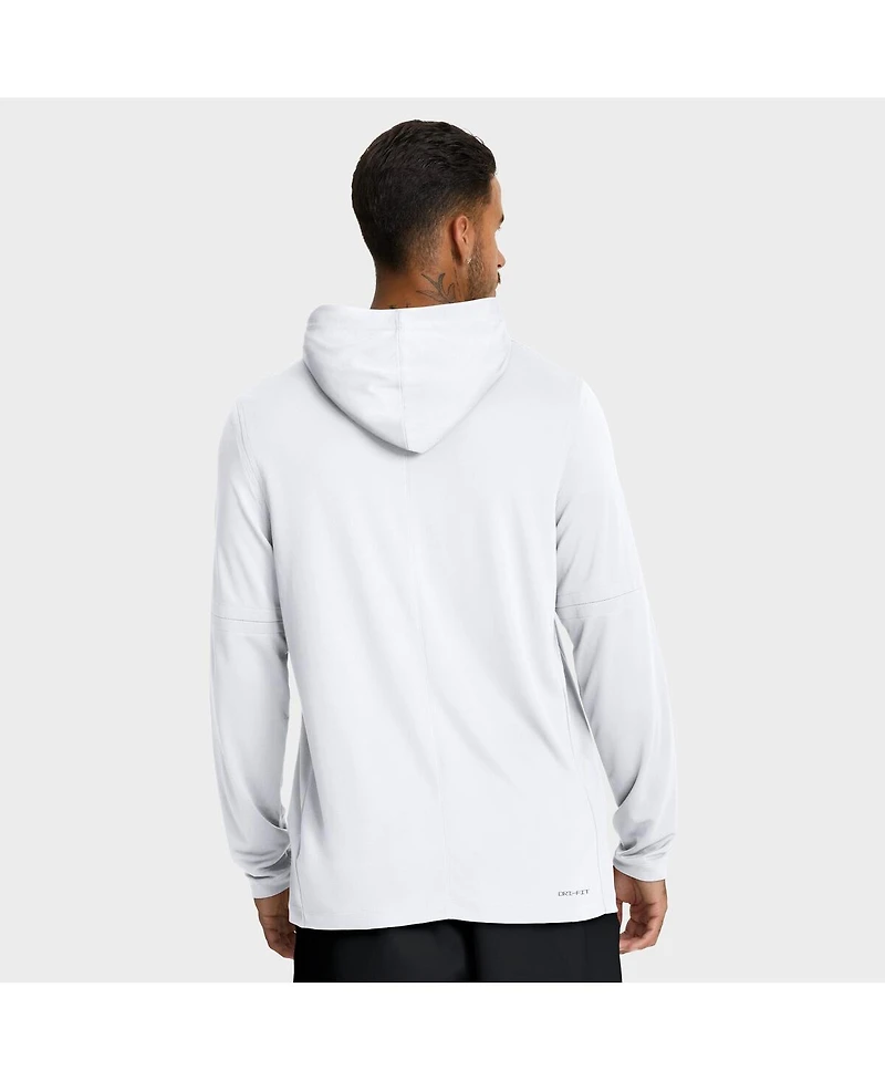 Jordan Men's White Florida Gators 2025 Sideline Performance Long Sleeve Hoodie T-Shirt