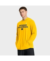 Jordan Men's Maize Michigan Wolverines 2025 Sideline Performance Long Sleeve Hoodie T-Shirt