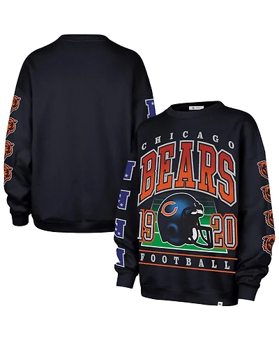 '47 Brand Women's Navy Chicago Bears Go Big Oversized Pullover Sweatshirt