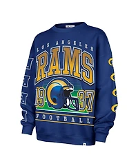 '47 Brand Women's Royal Los Angeles Rams Go Big Oversized Pullover Sweatshirt