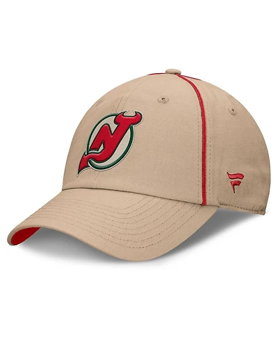 Fanatics Men's Cream New Jersey Devils Heritage Setoff Adjustable Hat