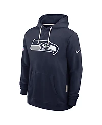 Nike Men's College Navy Seattle Seahawks Sideline Standard Issue Initial Home Dri-fit Hoodie