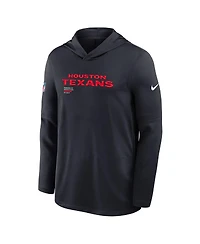 Nike Men's Red Houston Texans Sideline Pure Fury Performance Long Sleeve Hoodie T-Shirt