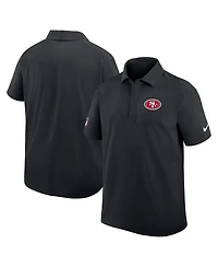 Nike Men's Black San Francisco 49ers Sideline City Pride Woven Performance Polo Shirt