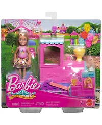 Barbie Day at the Fair Toy Train Set with Chelsea Small Doll and Festival Accessories