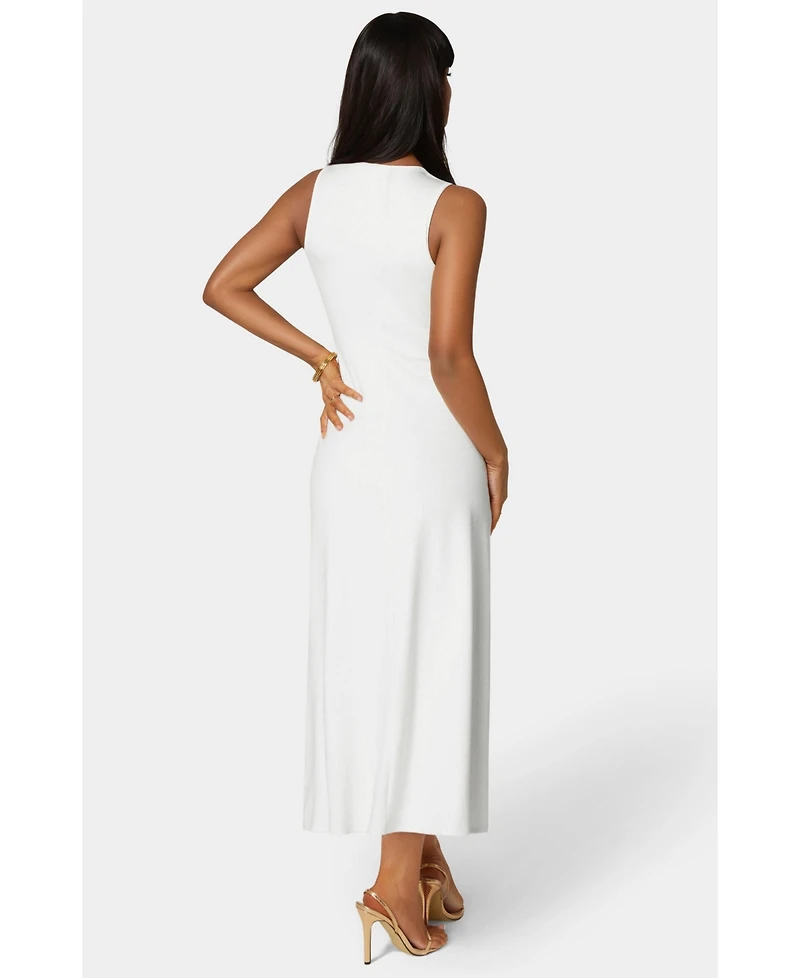 Bebe Women's Rib A-Line Maxi Dress