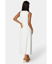 Bebe Women's Rib A-Line Maxi Dress