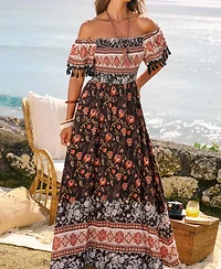 Cupshe Women's Daydream Ready Floral Maxi Beach Dress