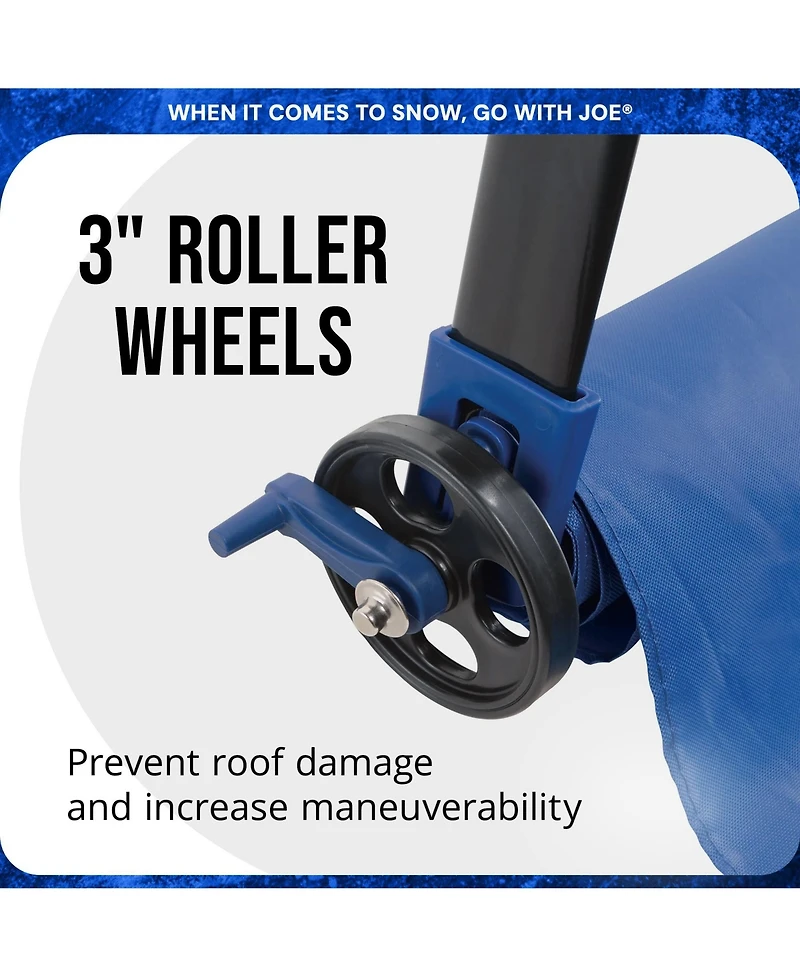 Snow Joe Roof Rake Snow Removal Tool with 28-Foot Reach and 20-Foot Debris Slide