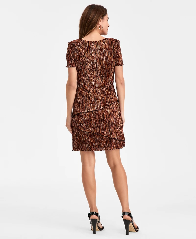 Connected Women's V-Neck Tiered Sheath Dress