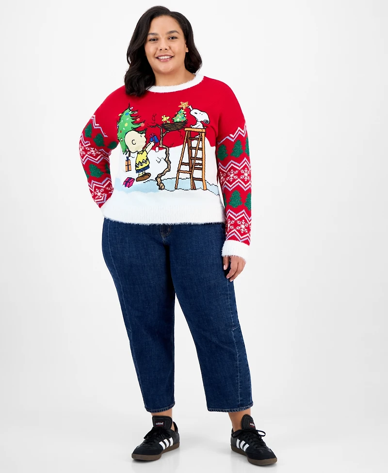 It's Our Time Trendy Plus Charlie Brown Ugly Xmas Sweater
