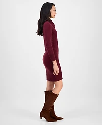 Sandra Darren Women's Cable-Knit Fitted Long-Sleeve Sweater Dress