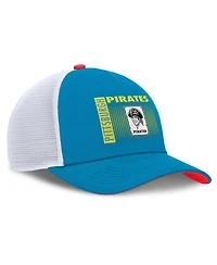 Nike Men's Teal Pittsburgh Pirates Neon 90s Rise Structured Performance Adjustable Trucker Hat
