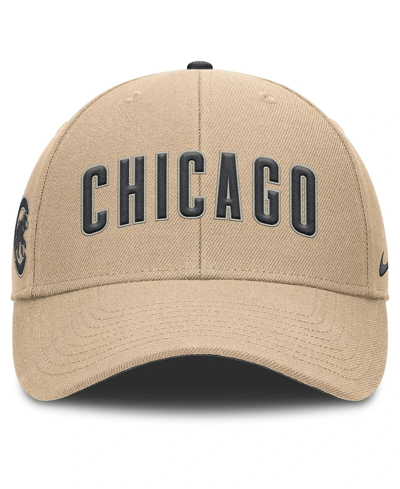 Nike Men's Khaki Chicago Cubs Rise Adjustable Hat