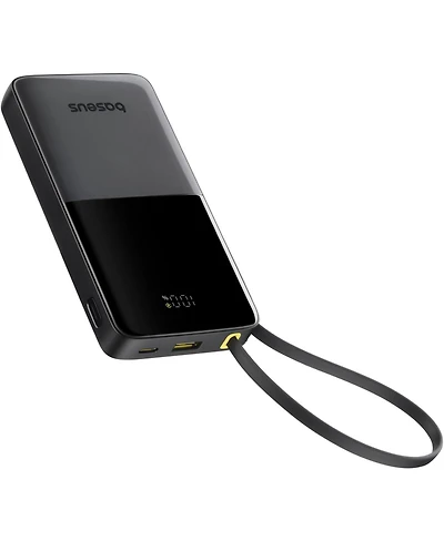 Baseus Portable Charger, 20W Pd Fast Charging 10000mAh Power Bank, Built-in Braided Usb C Cable Battery Pack, Travel Essentials Portable Phone Charger