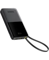 Baseus Portable Charger, 20W Pd Fast Charging 10000mAh Power Bank, Built-in Braided Usb C Cable Battery Pack, Travel Essentials Portable Phone Charger