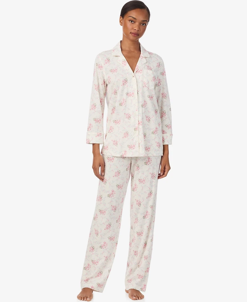 Lauren Ralph Women's 3/4-Sleeve Pajama Set
