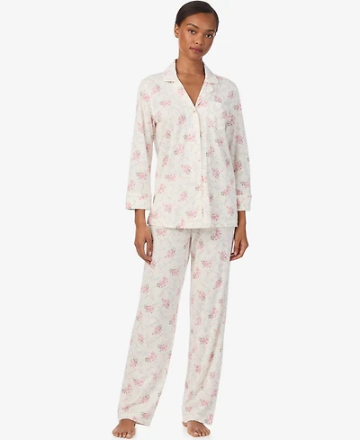 Lauren Ralph Women's 3/4-Sleeve Pajama Set
