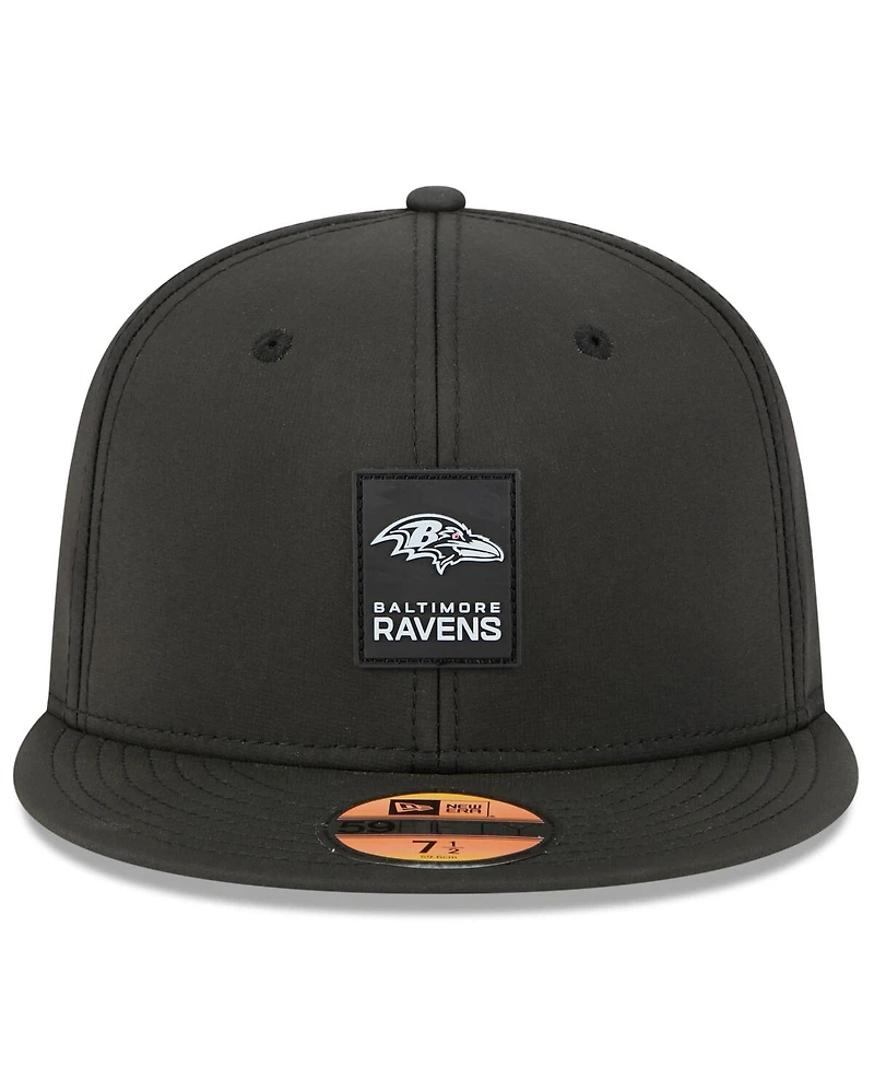 New Era Men's Black Baltimore Ravens 2025 Sideline 59FIFTY Fitted Hat