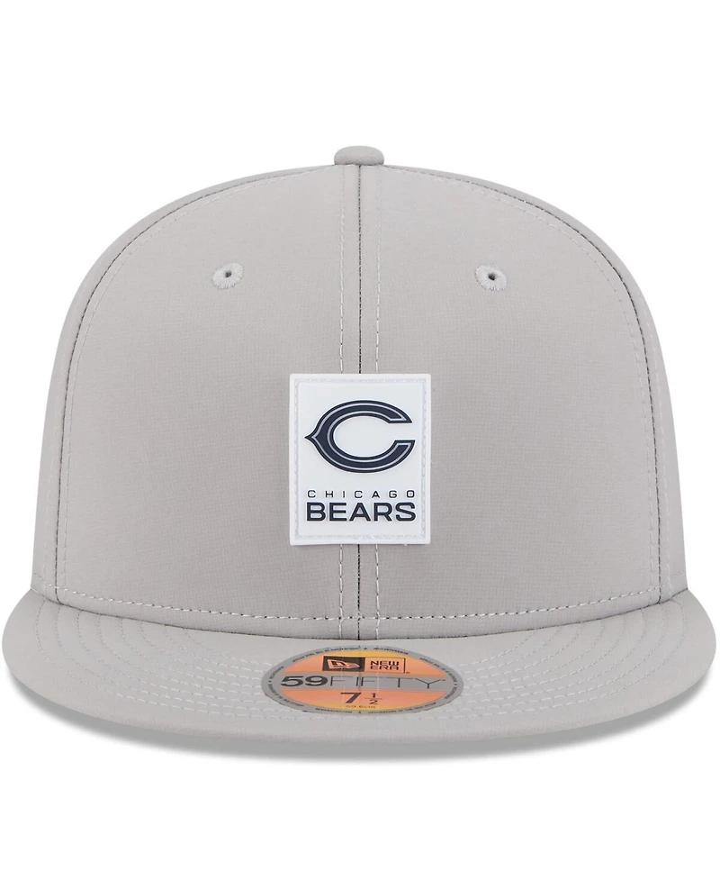 New Era Men's Gray Chicago Bears 2025 Sideline 59FIFTY Fitted Hat