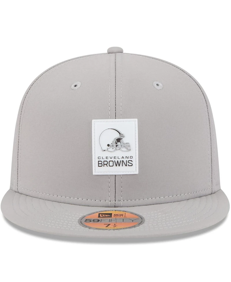 New Era Men's Gray Cleveland Browns 2025 Sideline 59FIFTY Fitted Hat