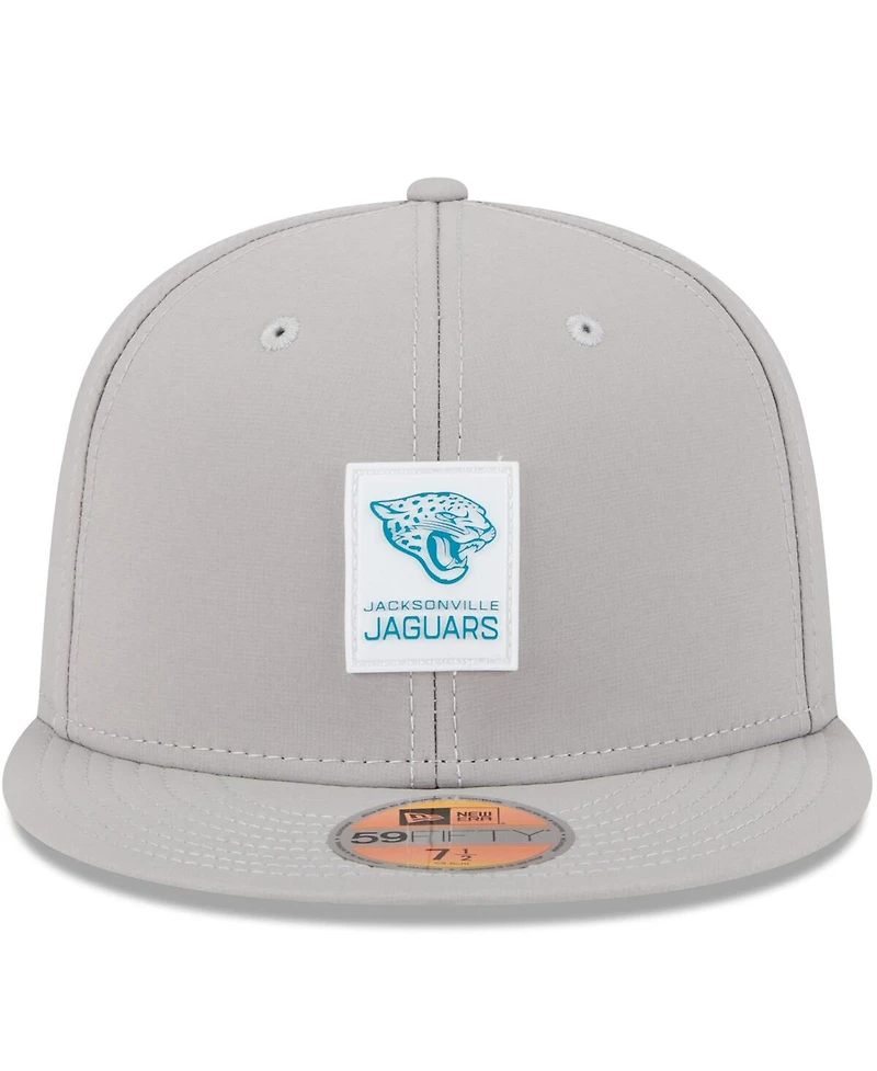New Era Men's Gray Jacksonville Jaguars 2025 Sideline 59FIFTY Fitted Hat