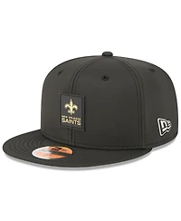 New Era Men's Black Orleans Saints 2025 Sideline 59FIFTY Fitted Hat