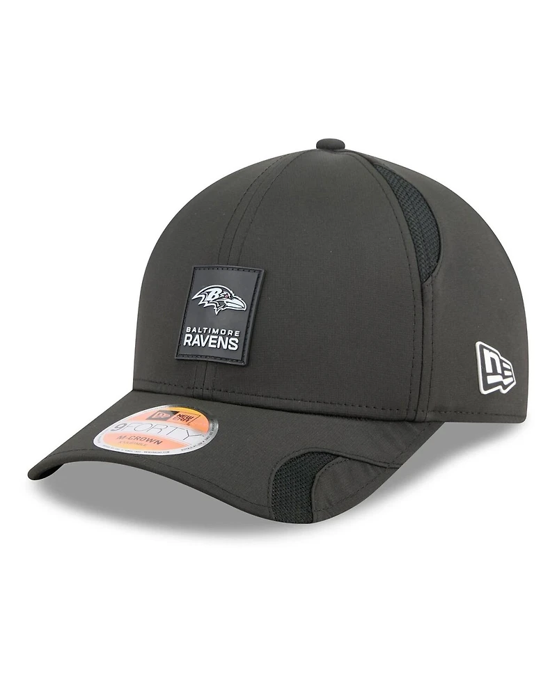 New Era Big Boys and Girls Black Baltimore Ravens 2025 Sideline 9FORTY Adjustable Hat