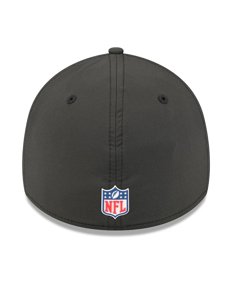 New Era Men's Black Las Vegas Raiders 2025 Sideline 39THIRTY Flex Hat