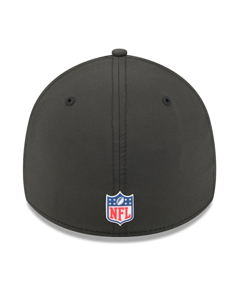 New Era Men's Black Orleans Saints 2025 Sideline 39THIRTY Flex Hat