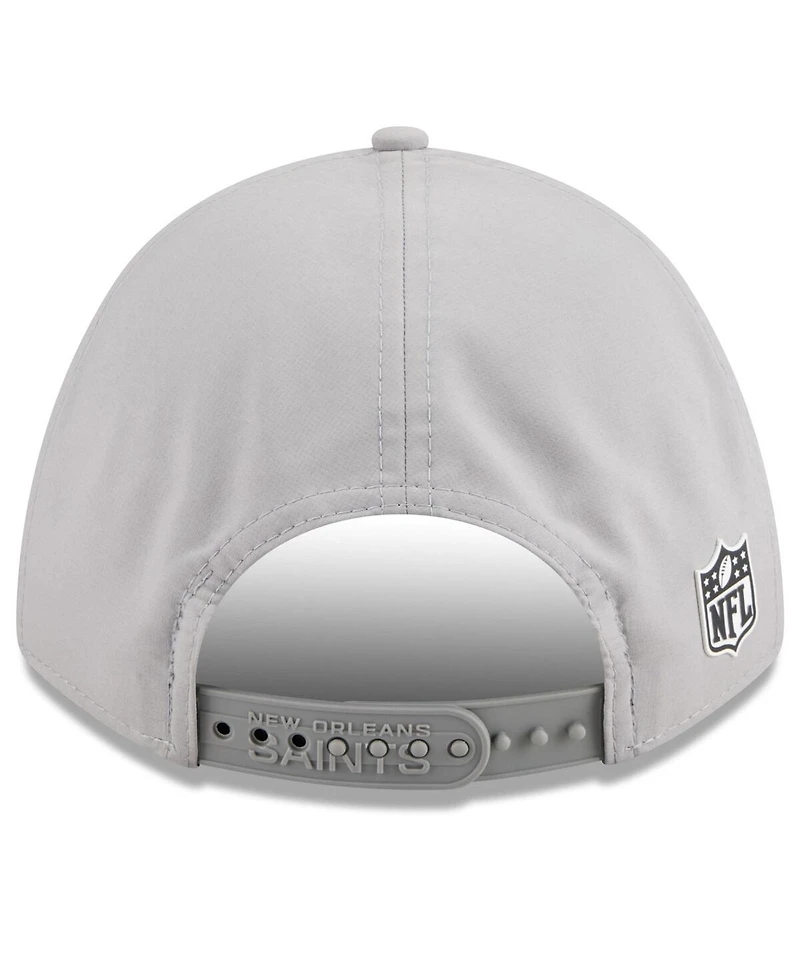 New Era Men's Gray New Orleans Saints 2025 Sideline M-Crown 9FORTY Adjustable Hat