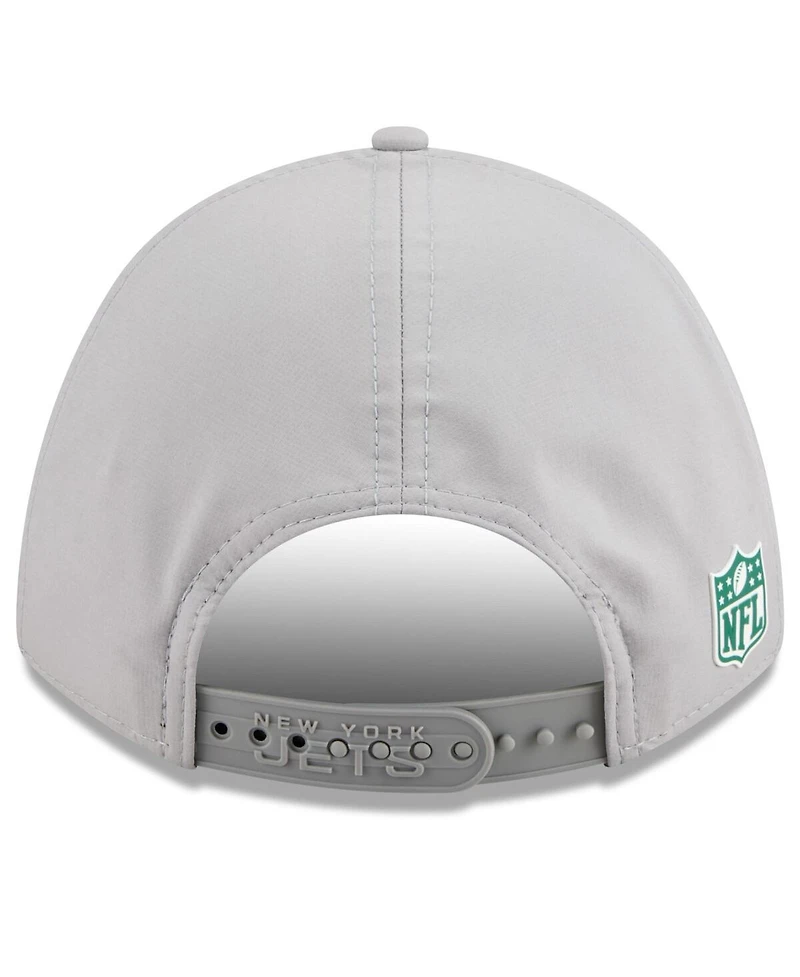 New Era Men's Gray New York Jets 2025 Sideline M-crown 9FORTY Adjustable Hat