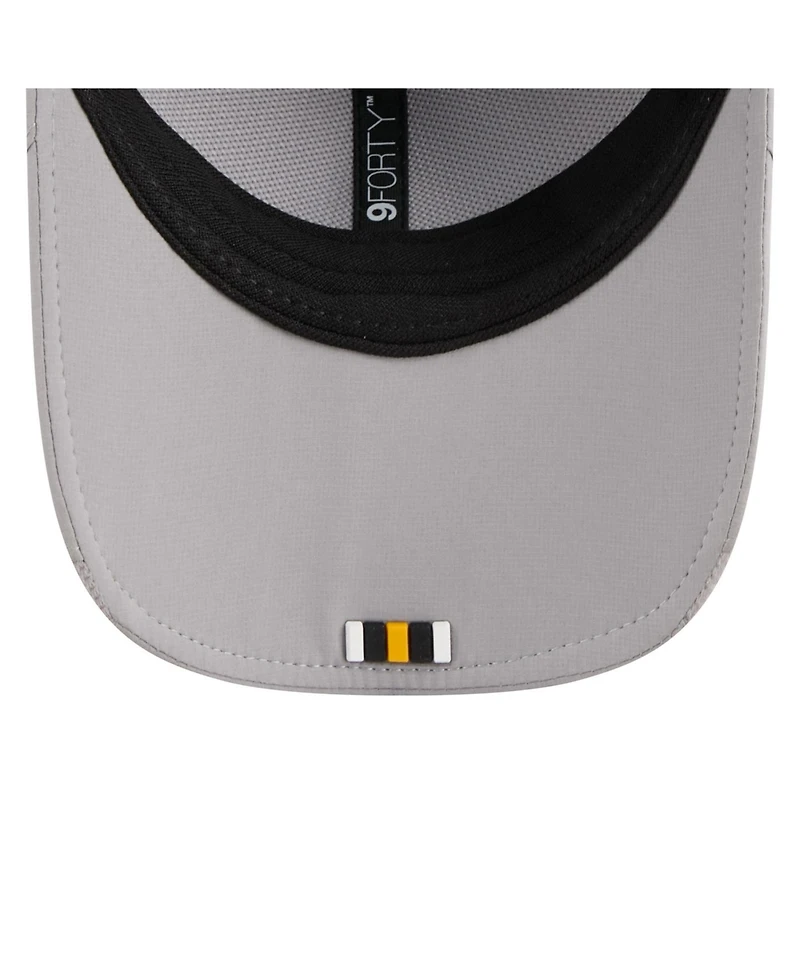 New Era Men's Gray Pittsburgh Steelers 2025 Sideline M-crown 9FORTY Adjustable Hat