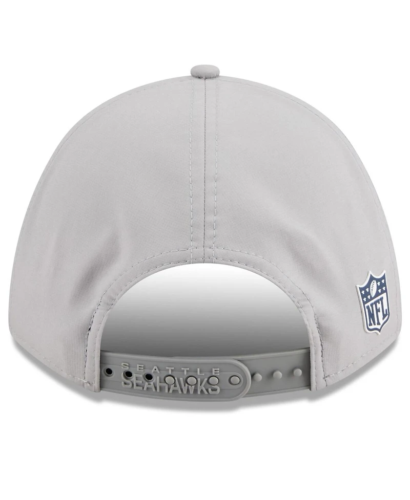 New Era Men's Gray Seattle Seahawks 2025 Sideline M-crown 9FORTY Adjustable Hat
