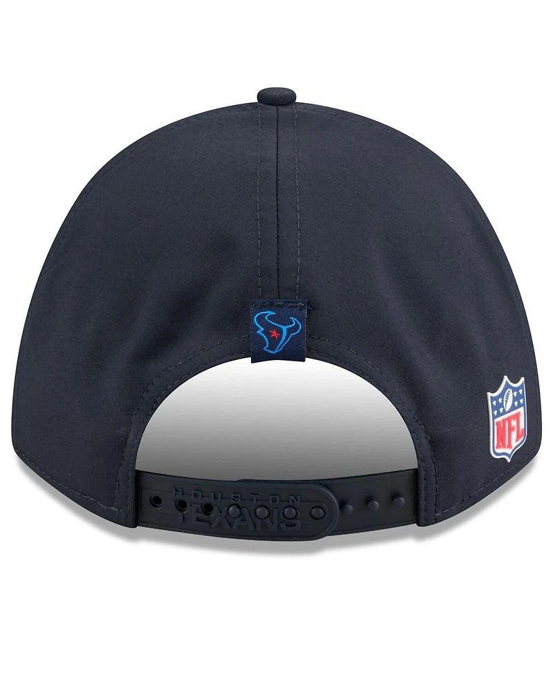 New Era Men's Navy Houston Texans 2025 Sideline H-Town M-crown 9FORTY Adjustable Hat